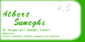 albert sumeghi business card