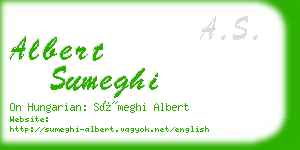 albert sumeghi business card
